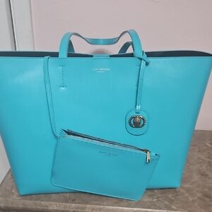 Kurt Geiger Turquoise Tote with Matching Pouch
